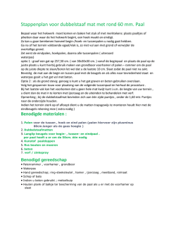 Stappenplan voor dubbelstaaf mat met rond 60 mm. Paal