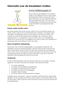 Informatie over de kiezelsteen-matten