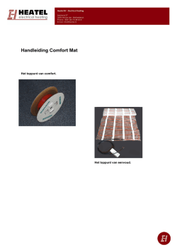Handleiding Comfort Mat