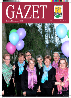 Editie November 2014 - Gazet