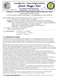 Statutaire vergadering 08/05/2014 - bedrijfsvoetbal-brugge