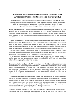 Studie Sage: Europese ondernemingen niet klaar voor SEPA