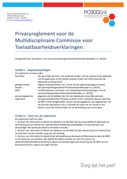 Download het privacyreglement