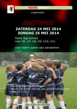 JEUGDTORNOOI - Koninklijke Hove Sport