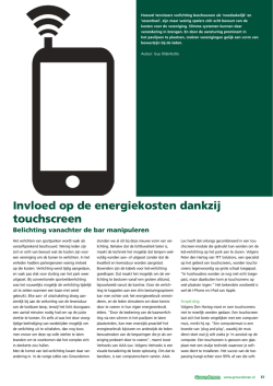 Invloed op de energiekosten dankzij touchscreen