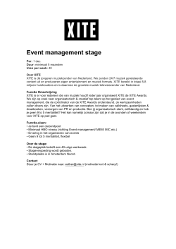 Event management stage