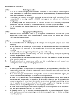 huishoudelijk reglement - Hollandsche Sint Bernard Club