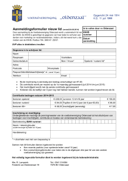 Aanmeldingsformulier nieuw lid (versie2/24.05.2014)