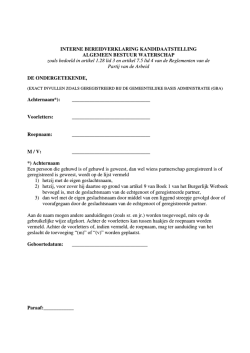 Interne bereidverklaring AB lid waterschap 2015
