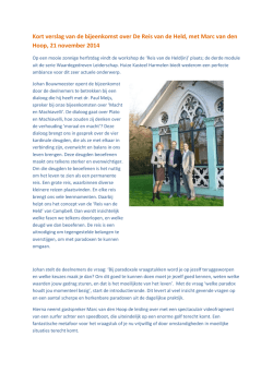 Kort verslag van de bijeenkomst over De Reis van de Held