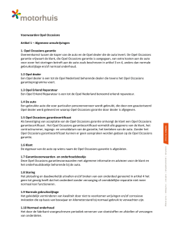 Voorwaarden Opel Occasions van Motorhuis (pdf)