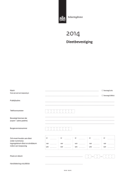Dieetverklaring 2014
