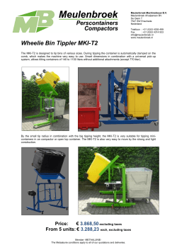 Wheelie Bin Tippler MKI-T2 - Meulenbroek Afvalpersen BV