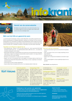 Infokrant juli-augustus 2014