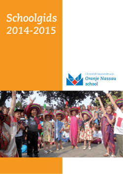 Schoolgids 2014-2015 - Oranje Nassauschool