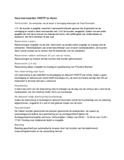 Huurvoorwaarden VWDTP te Haren