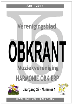 April 2014 - Harmonie OBK Erp