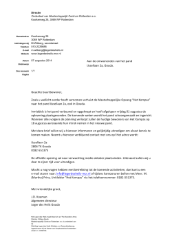 brief aan de omwonenden IJssellaan gouda dd 5 augustus 2014