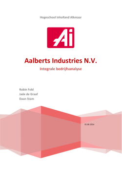 Voorbeeldrapport Integrale bedrijfsanalyse Aalbers