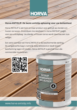 Horva ANTISLIP: De beste antislip oplossing voor uw