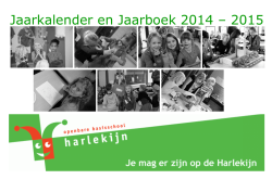 Jaarkalender en Jaarboek 2014 &ndash; 2015