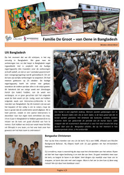 Familie De Groot – van Oene in Bangladesh
