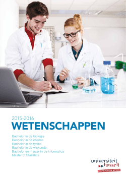 WETENSCHAPPEN - Universiteit Hasselt