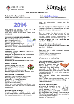 Januari 2014 - KBO