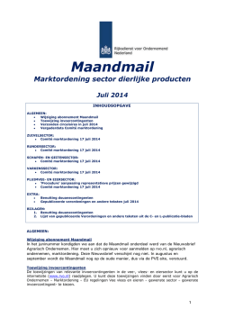 Juli - Productschappen Vee, Vlees en Eieren