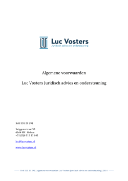 Algemene voorwaarden Luc Vosters Juridisch advies en