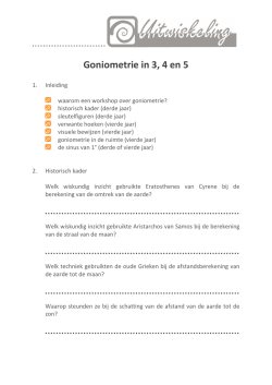 Goniometrie in 3 en 4