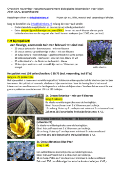 Het bijenpakket: een fleurige, zoemende tuin van februari tot eind mei