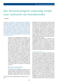 Een fenomenologisch wiskundig model voor contractie van