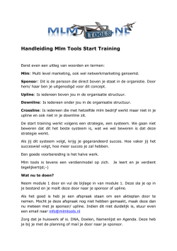 Handleiding Mlm Tools Start Training