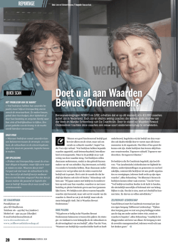 Doet u al aan waarden bewust ondernemen?