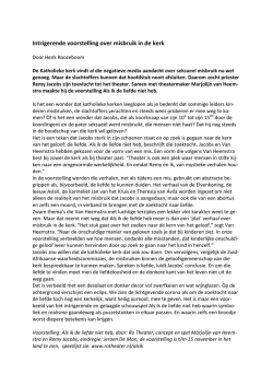 Intrigerende voorstelling over misbruik in de kerk