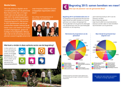 Inwonersversie programmabegroting 2015