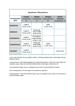 Spreekuren Tilburg Noord Ypelaer Ypelaer Dirigent