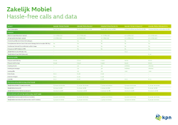 Zakelijk Mobiel Hassle-free calls and data
