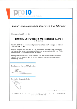 Good Procurement Practice Certificaat