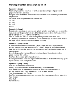 Oefenopdrachten Javascript 25-11-14