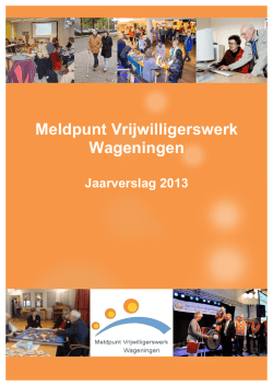 Download (PDF, 1.22MB) - Meldpunt Vrijwilligerswerk