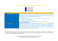 Identificatie en typering van SCHOOLFEEDBACKPROJECT