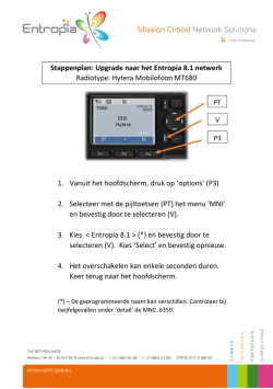 Hytera Mobilofoon MT680 1. Vanuit het hoofdscherm