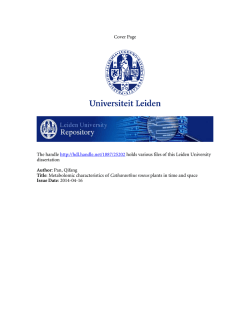 Cover Page The handle http://hdl.handle.net/25202 holds