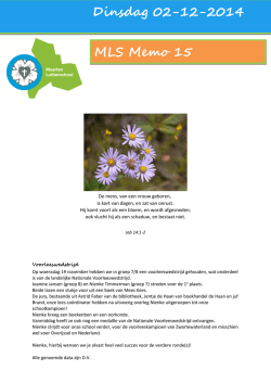 Dinsdag 02-12-2014 MLS Memo 15