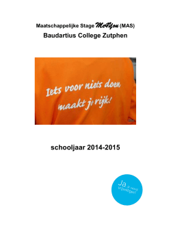 Boekje MAS 2014-2015 - Baudartius College