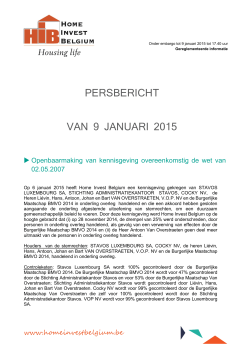 Openbaarmaking - Home Invest Belgium