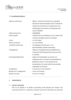4e Faillissementsverslag 29 juli 2014