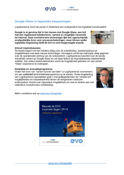 Google Glass in logistieke toepassingen